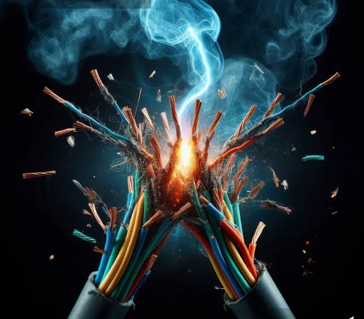 Fachowiec wykonujący prace elektryczne